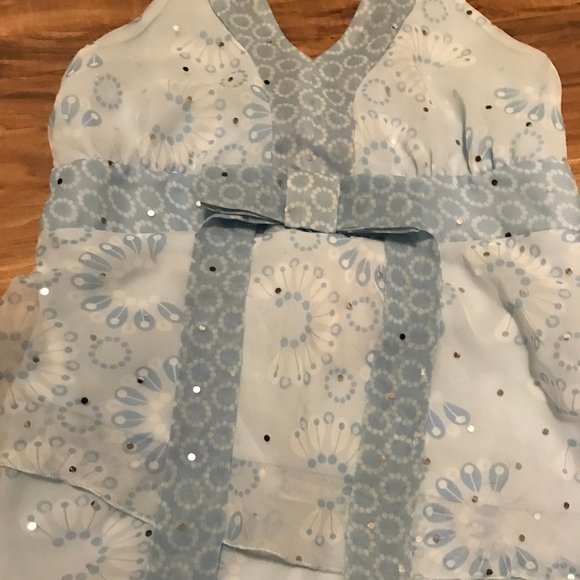 Light Blue Ruffled Dress - Picture 2 of 3